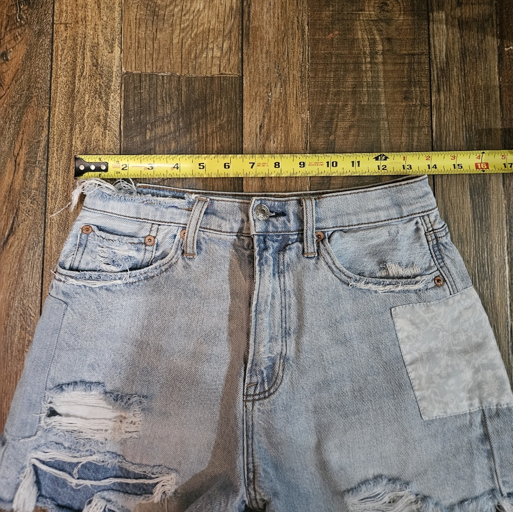 American Eagle pride Inspired Rainbow High Waist Frayed Hem - Picture 4 of 11